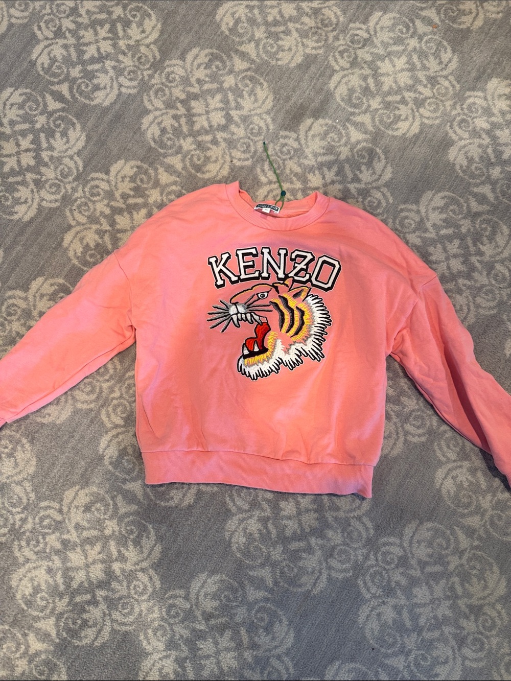 Kenzo Kids Coral Pink Tiger Logo Sweatshirt